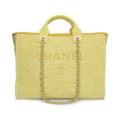 chanel deauville tote yellow